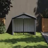 Maison Exclusive - Niche pour chien avec toit noir 117x103x102 cm acier galvanisé New