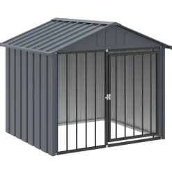 Maison Exclusive - Niche pour chien avec toit noir 117x103x102 cm acier galvanisé New