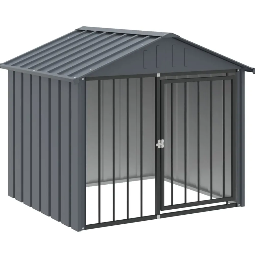 Maison Exclusive - Niche pour chien avec toit noir 117x103x102 cm acier galvanisé New