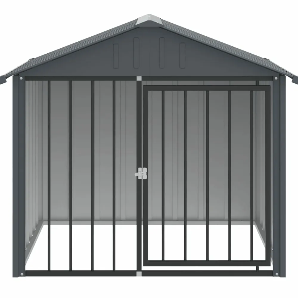 Maison Exclusive - Niche pour chien avec toit noir 117x103x102 cm acier galvanisé New
