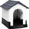 Maison Exclusive Niches, Paniers Et Transports | - Niche pour chien bleu 57x68x66 cm polypropylène