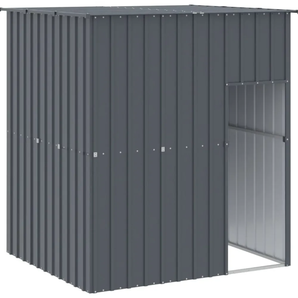 Maison Exclusive Niches, Paniers Et Transports | - Niche pour chien avec cour anthracite 214x1069x181 cm