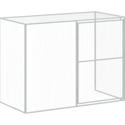 Maison Exclusive Niches, Paniers Et Transports | - Niche pour chien avec cour anthracite 214x1069x181 cm