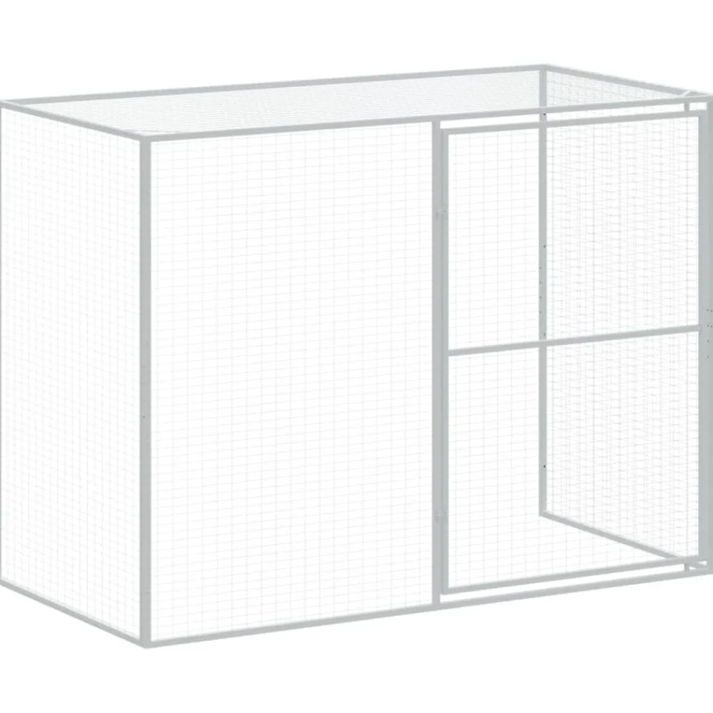 Maison Exclusive Niches, Paniers Et Transports | - Niche pour chien avec cour anthracite 214x1069x181 cm