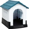 Maison Exclusive Niches, Paniers Et Transports | - Niche pour chien bleu 57x68x66 cm polypropylène