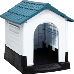 Maison Exclusive Niches, Paniers Et Transports | - Niche pour chien bleu 57x68x66 cm polypropylène
