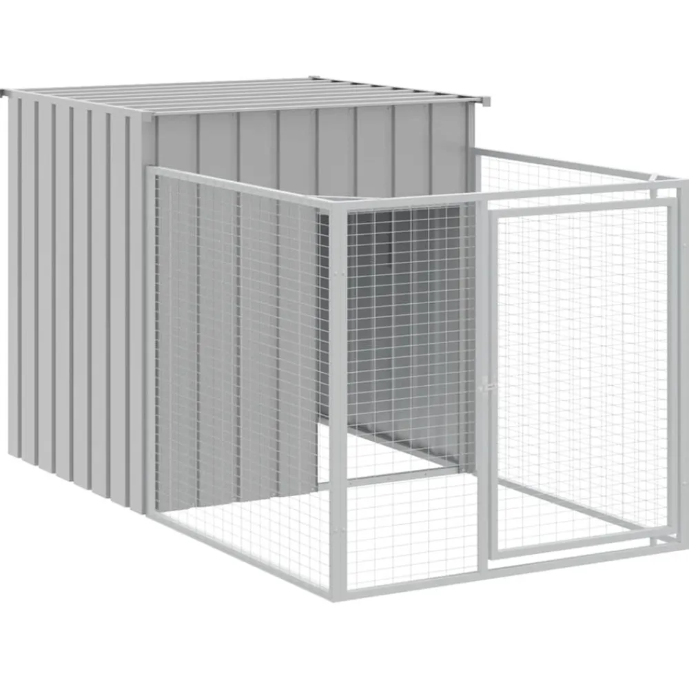 Maison Exclusive - Niche pour chien avec cour gris clair 110x201x110 cm Outlet