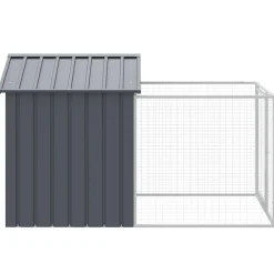 Maison Exclusive Niches, Paniers Et Transports | - Niche pour chien avec cour anthracite 117x201x123 cm