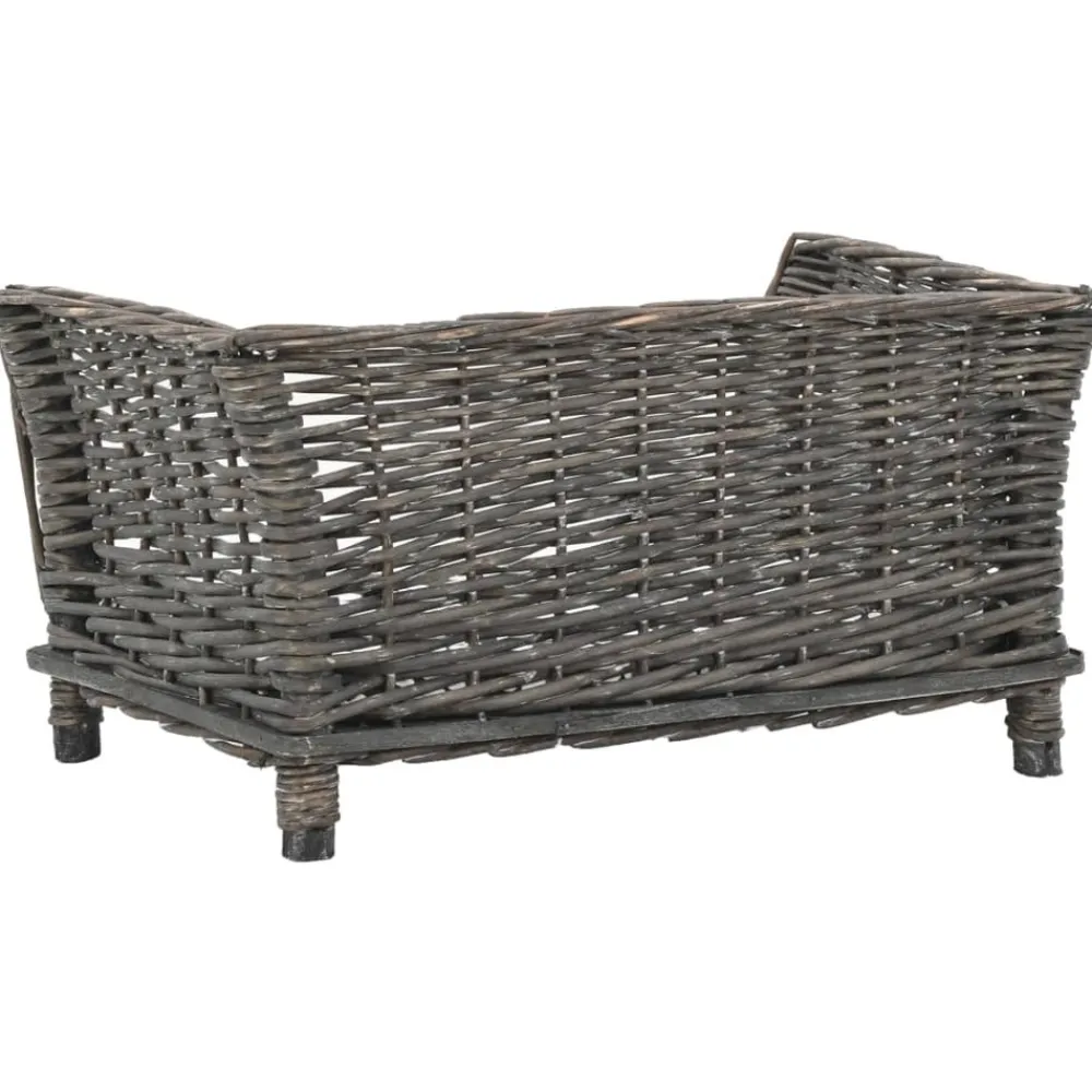Maison Exclusive - Panier pour chiens avec coussin gris 50x33x30 cm saule naturel Outlet