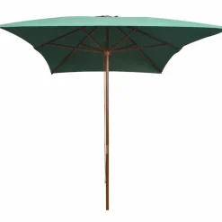 Maison Exclusive Parasols, Voiles D’Ombrage | - Parasol avec poteau en bois 200 x 300 cm vert