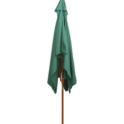 Maison Exclusive Parasols, Voiles D’Ombrage | - Parasol avec poteau en bois 200 x 300 cm vert