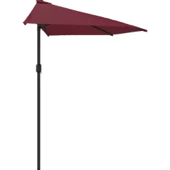 Maison Exclusive - Parasol de balcon mât en aluminium bordeaux 270x144x222 cm demi Best