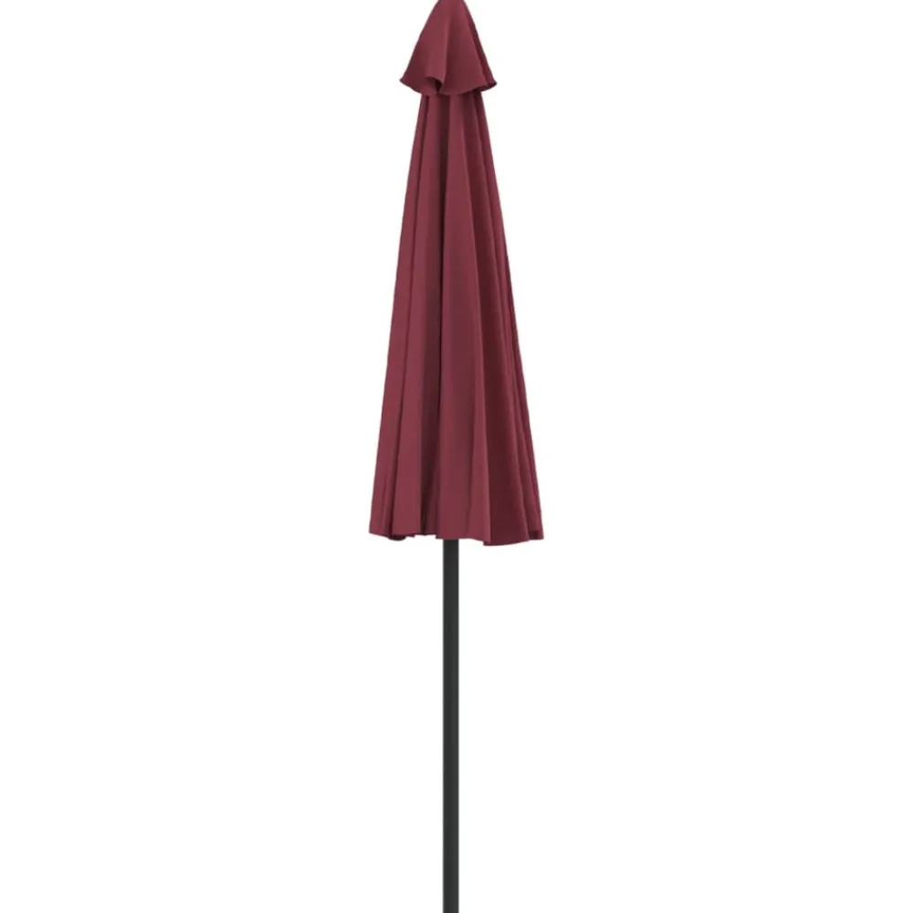 Maison Exclusive - Parasol de balcon mât en aluminium bordeaux 270x144x222 cm demi Best