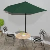 Maison Exclusive Parasols, Voiles D’Ombrage | - Parasol de balcon avec mât en aluminium vert 270x144 cm demi