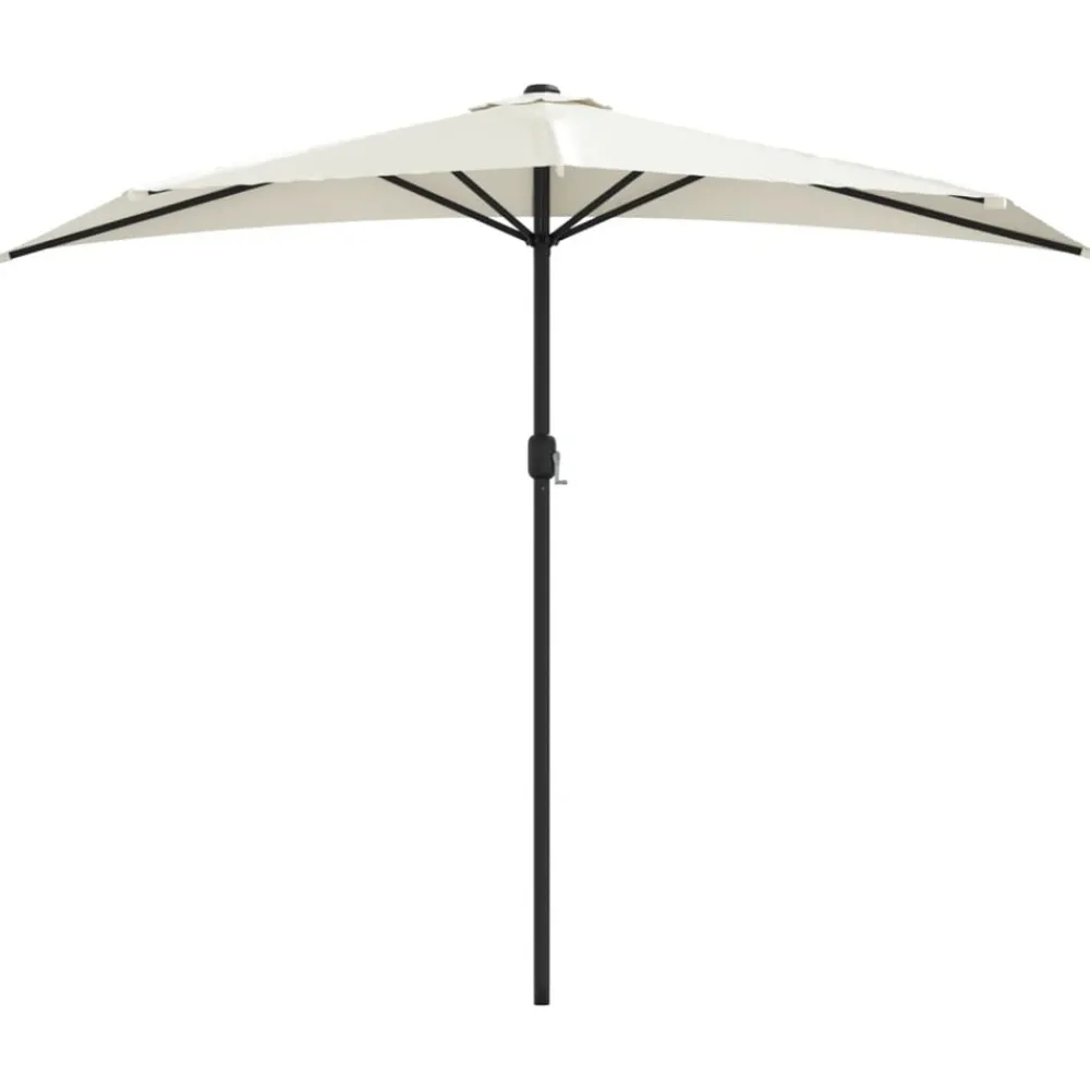 Maison Exclusive Parasols, Voiles D’Ombrage | - Parasol de balcon avec mât en aluminium sable 270x144 cm demi