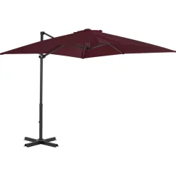 Maison Exclusive - Parasol de jardin en porte-à-faux avec mât en aluminium Discount