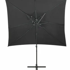 Maison Exclusive - Parasol de jardin en porte-à-faux à double toit anthracite Hot