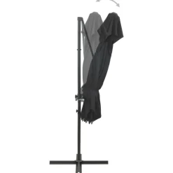 Maison Exclusive - Parasol de jardin en porte-à-faux à double toit anthracite Hot