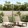 Maison Exclusive - Parasol de jardin avec mât en aluminium 180x110 cm blanc sable Outlet