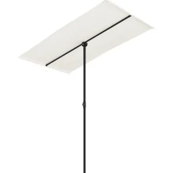 Maison Exclusive - Parasol de jardin avec mât en aluminium 180x110 cm blanc sable Outlet