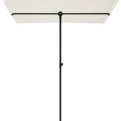 Maison Exclusive - Parasol de jardin avec mât en aluminium 180x110 cm blanc sable Outlet