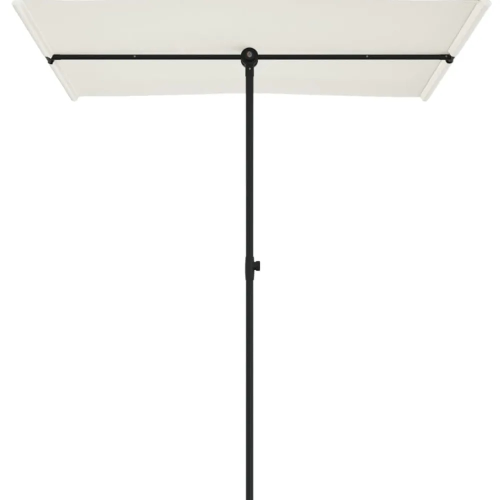 Maison Exclusive - Parasol de jardin avec mât en aluminium 180x110 cm blanc sable Outlet