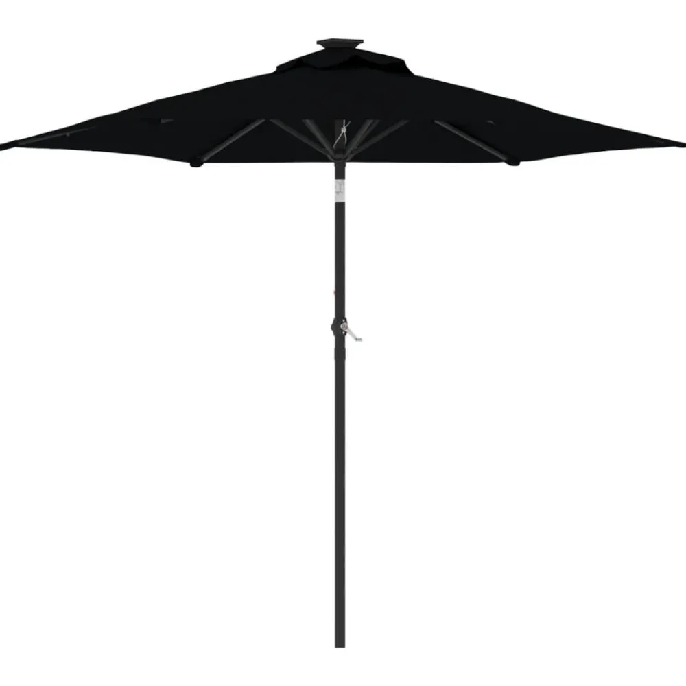 Maison Exclusive - Parasol de jardin avec mât en acier noir 225x225x212 cm Sale