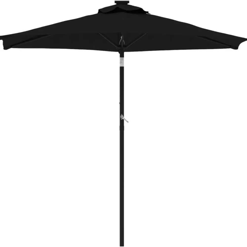 Maison Exclusive - Parasol de jardin avec mât en acier noir 225x225x212 cm Sale