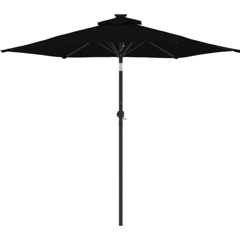 Maison Exclusive - Parasol de jardin avec mât en acier noir 225x225x212 cm Sale
