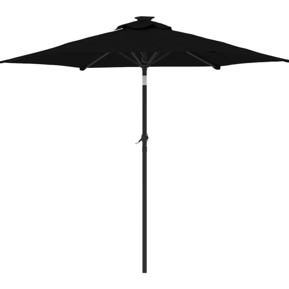 Maison Exclusive - Parasol de jardin avec mât en acier noir 225x225x212 cm Sale
