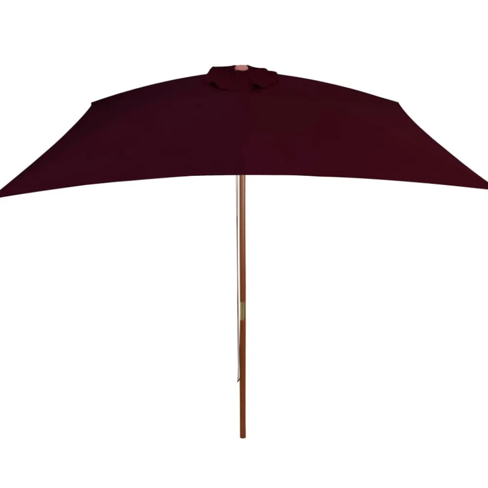 Maison Exclusive - Parasol de jardin avec mât en bois rouge bordeaux 200x300 cm