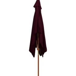 Maison Exclusive - Parasol de jardin avec mât en bois rouge bordeaux 200x300 cm