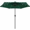 Maison Exclusive - Parasol de jardin avec lumières led et mât en aluminium vert New