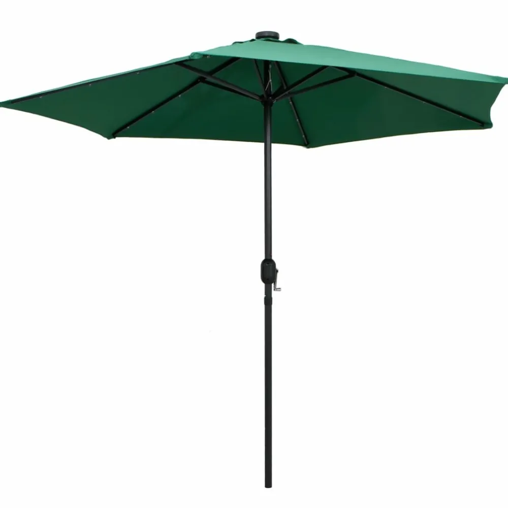Maison Exclusive - Parasol de jardin avec lumières led et mât en aluminium vert New