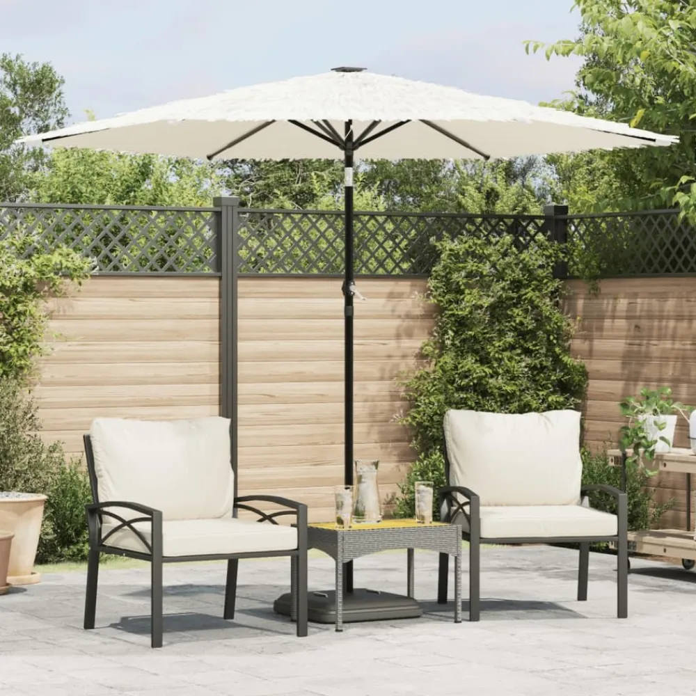 Maison Exclusive - Parasol de jardin avec mât en acier blanc 268x268x226 cm Best
