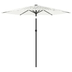 Maison Exclusive - Parasol de jardin avec mât en acier blanc 268x268x226 cm Best