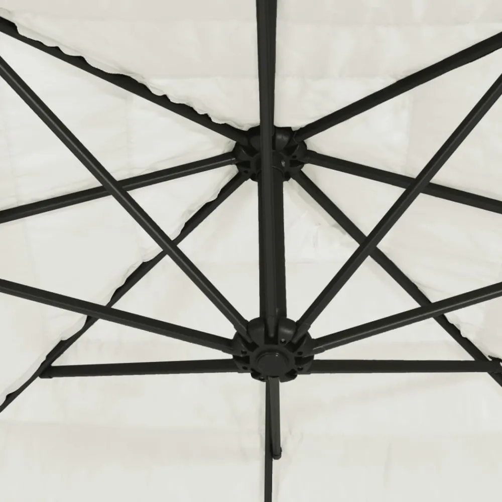 Maison Exclusive - Parasol de jardin avec mât en acier blanc 268x268x226 cm Best