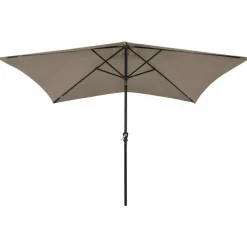 Maison Exclusive - Parasol de jardin avec led et mât en acier taupe 2x3 m Clearance