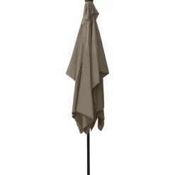 Maison Exclusive - Parasol de jardin avec led et mât en acier taupe 2x3 m Clearance