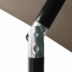 Maison Exclusive - Parasol de jardin avec led et mât en acier taupe 2x3 m Clearance