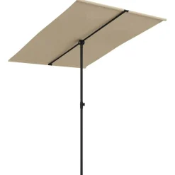 Maison Exclusive - Parasol de jardin avec mât en aluminium 2x1,5 m taupe Outlet