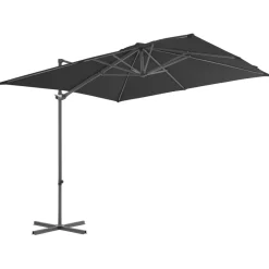 Maison Exclusive - Parasol de jardin avec base portable anthracite Discount
