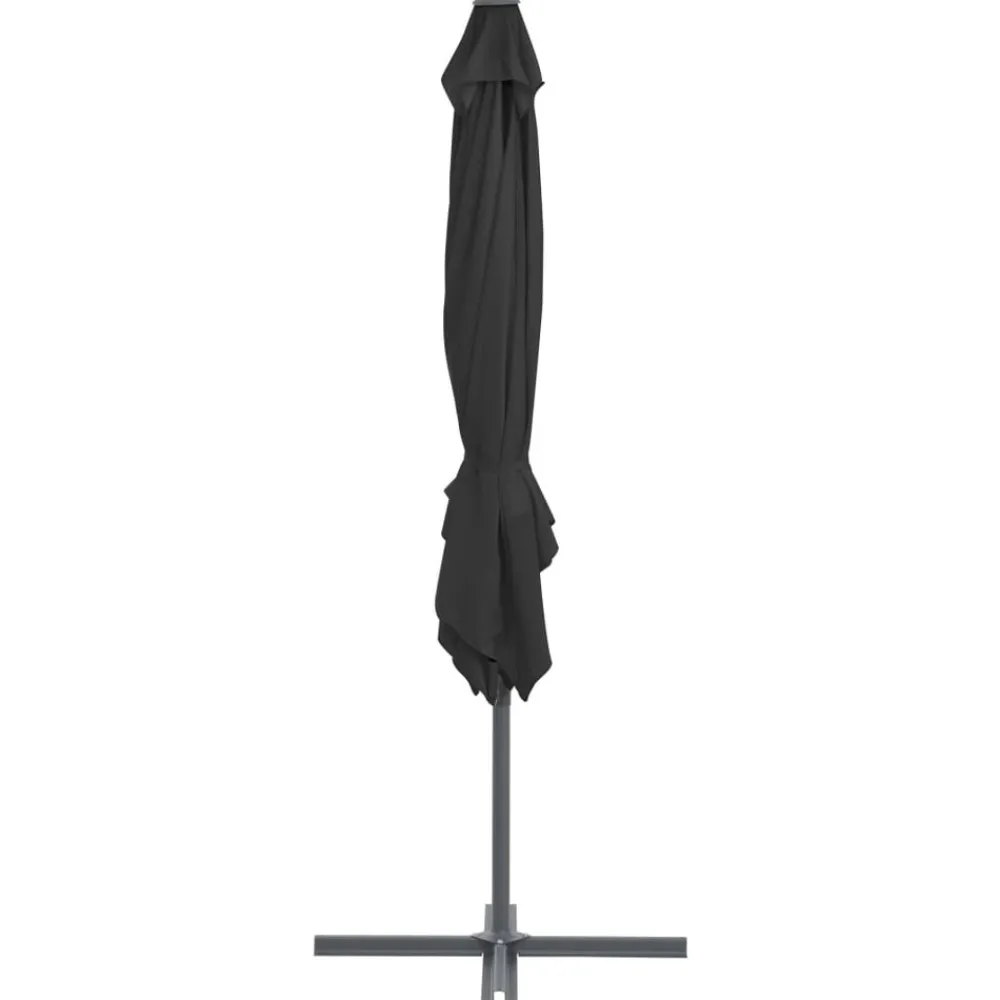 Maison Exclusive - Parasol de jardin avec base portable anthracite Discount