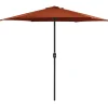 Maison Exclusive - Parasol de jardin et mât en aluminium 270x246 cm terre cuite New