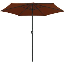 Maison Exclusive - Parasol de jardin et mât en aluminium 270x246 cm terre cuite New