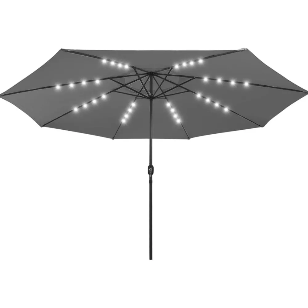Maison Exclusive - Parasol de jardin avec lumières led et mât en métal anthracite Best