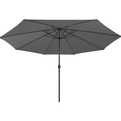 Maison Exclusive - Parasol de jardin avec lumières led et mât en métal anthracite Best