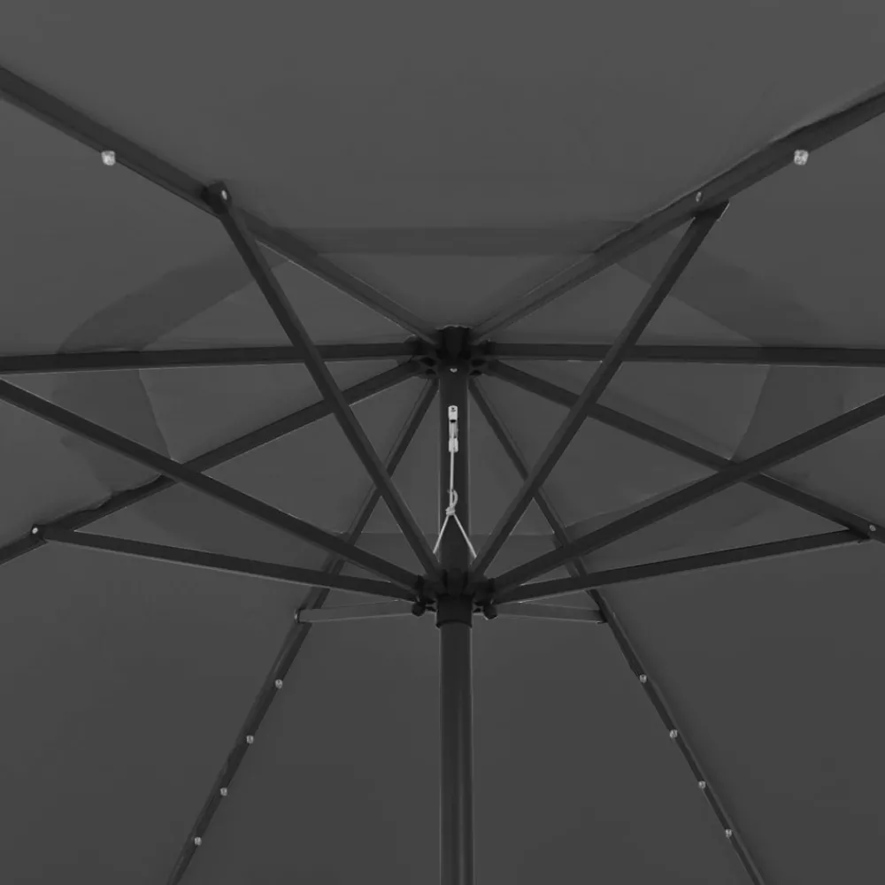 Maison Exclusive - Parasol de jardin avec lumières led et mât en métal anthracite Best