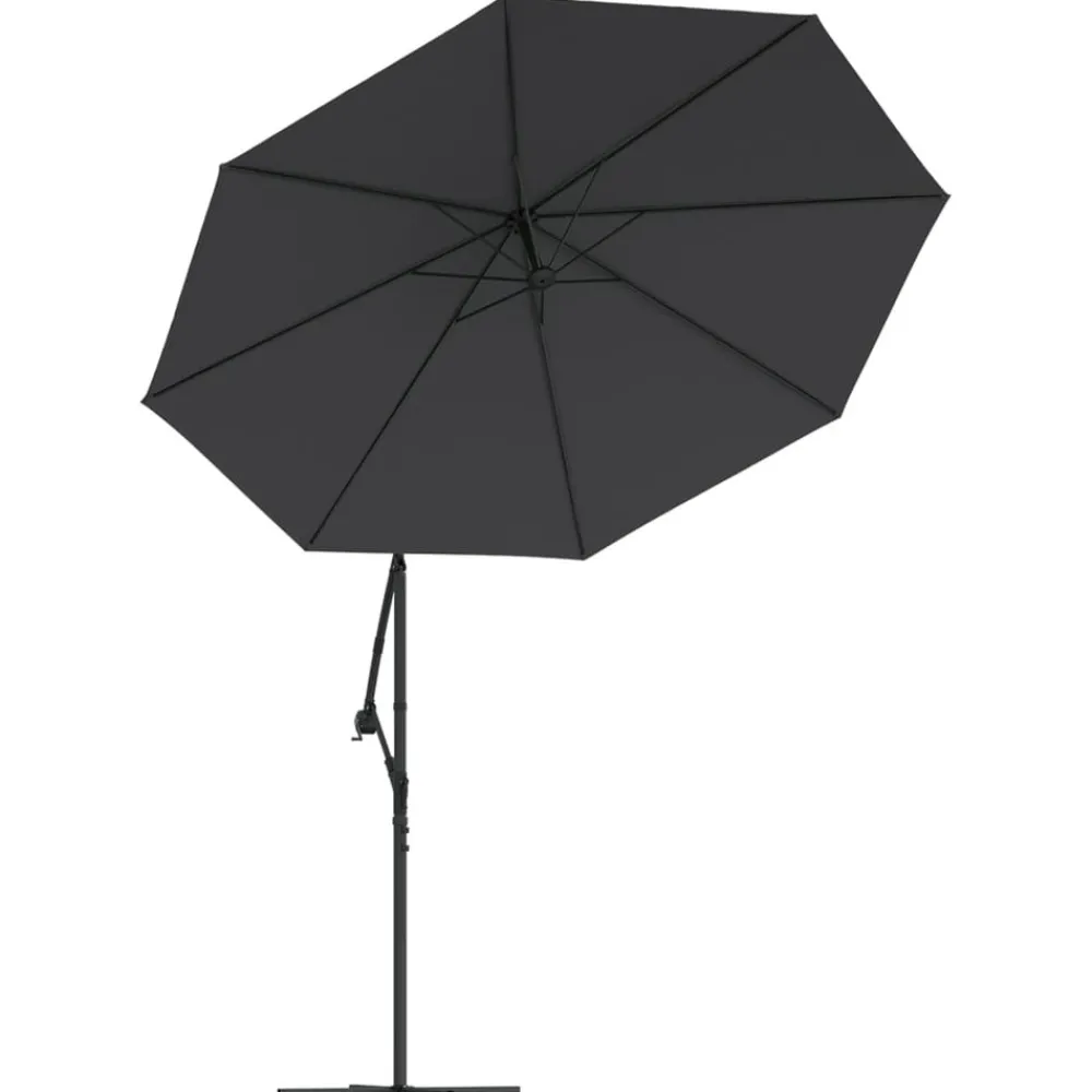 Maison Exclusive - Parasol de jardin en porte-à-faux et lumières led mât en acier Sale