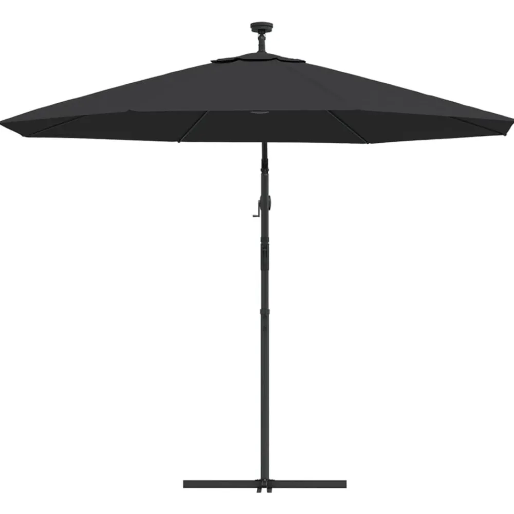 Maison Exclusive - Parasol de jardin en porte-à-faux et lumières led mât en acier Sale